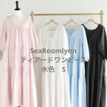 SeaRoomlynn 티어드 원피스 스카이블루 S