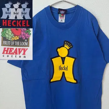 Heckel USA제 파랑 HEAVY 헤켈 스케이터 반팔 티셔츠 L