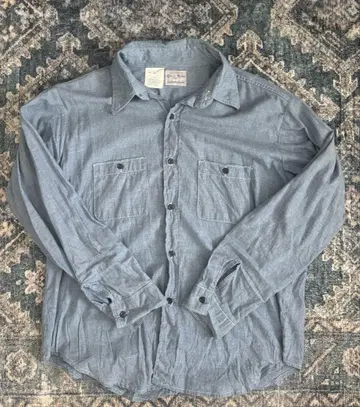60s 70s 샴브레이 셔츠 XL USA제