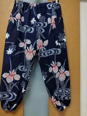 기모노 리메이크, 유카타 천으로 만든 몸빼 팬츠,