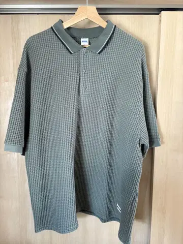 SAGE GREEN 와플 원단 피케 셔츠 L 사이즈