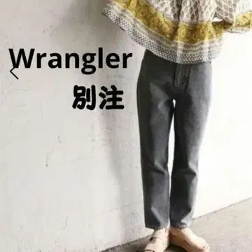 랭글러 별주 로리즈팜 하이웨스트 슬림 데님 워시 블랙