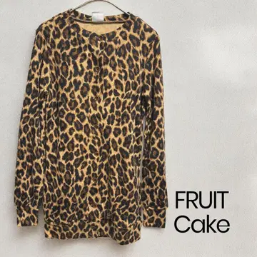FRUIT Cake 가디건 표범 무늬 애니멀 무늬 긴팔 여성용