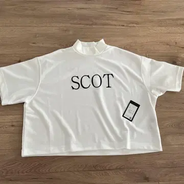SCOT 로고 화이트 티셔츠 사이즈 9