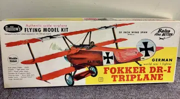 Guillow's Fokker DR-I Triplane 비행 모델 키트
