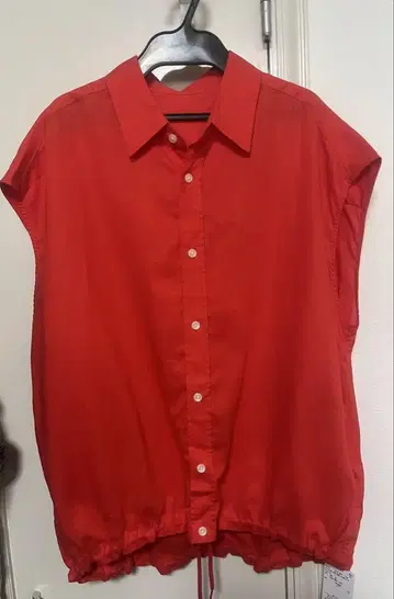 슬리브리스 버튼 셔츠