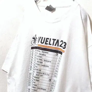 길단 VUELTA23 빅 로고 티셔츠 화이트 화이트 XL 구제 의류