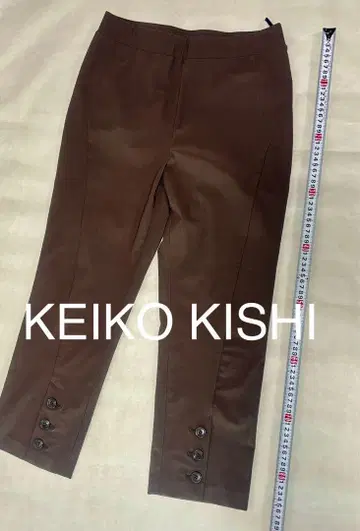 KEIKO KISHI 브라운 테이퍼드 팬츠