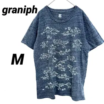 그라니프 graniph 다이너소어 공룡 티셔츠 반팔 [M] 그레이