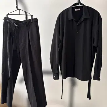 tk. TAKEO KIKUCHI 블랙 셔츠 & 팬츠 세트 셋업