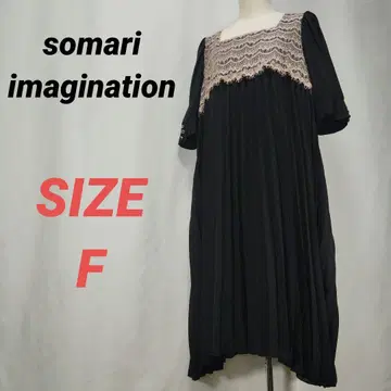 somari imagination 소말리아 플리츠 원피스 레이스 블랙