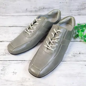Leilian (레리안) 가죽 레이스업 슈즈 그레이 24cm