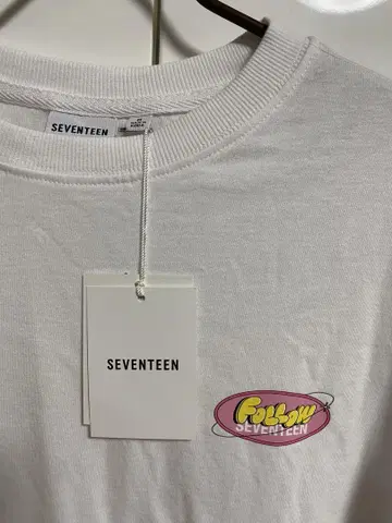 SEVENTEEN 팔로우 로고 화이트 티셔츠