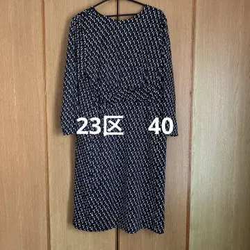 23구 네이비 긴팔 원피스 40