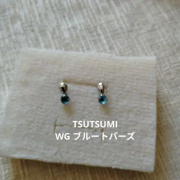 TSUTSUMI WG 흔들리는 블루 토파즈 귀걸이