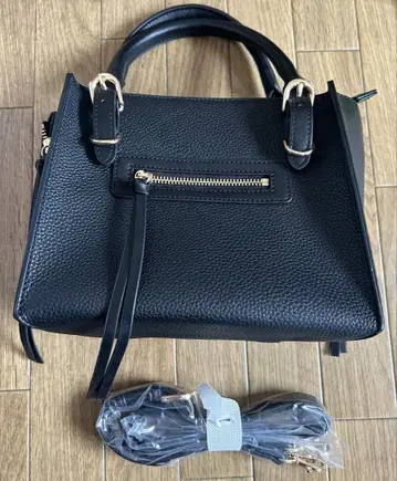 란다 사이드 지퍼 미니 토트백 블랙