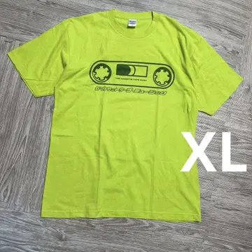 카세트 테이프 뮤직 오리지널 티셔츠 XL 음악 방송 그린