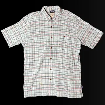 Patagonia 파타고니아 시어서커 셔츠 반팔 XL 스카이블루