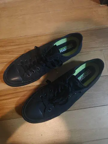 컨버스 블랙 척 테일러 2 스니커즈 28cm