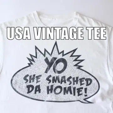 USA Vintage Tee 화이트 티셔츠 팝 아트 [GG0215