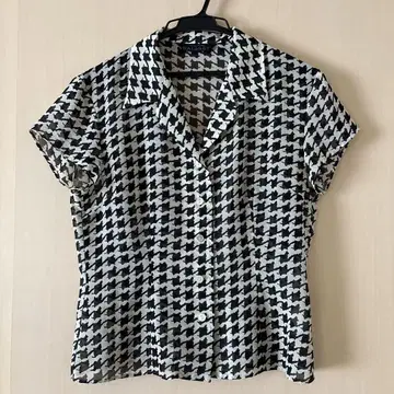 투모로우랜드 BALLSEY 하운드투스 체크 블라우스 반팔 38