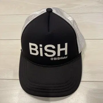 BiSH 지유 콜라보 로고 캡 블랙/화이트