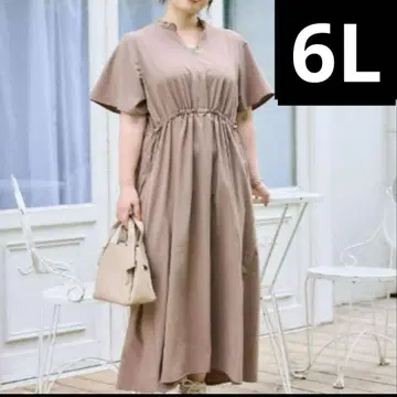 시마무라 오카다 유리 허리 드로스트 원피스 연한 브라운 6L