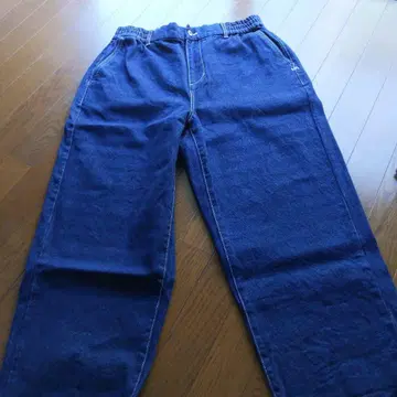 RVCA 다크 블루 데님 팬츠 오버 사이즈