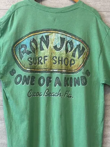 00's US 구제 의류 RON JON 그린 티셔츠 올드 서핑