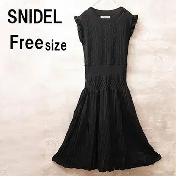 스나이델 SNIDEL 블랙 니트 원피스 Free size 프리 사이즈