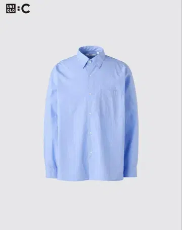 유니클로 C 브로드 오버 사이즈 셔츠 BLUE size S