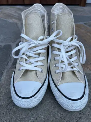 CONVERSE ALL STAR 베이지 하이컷 스니커즈