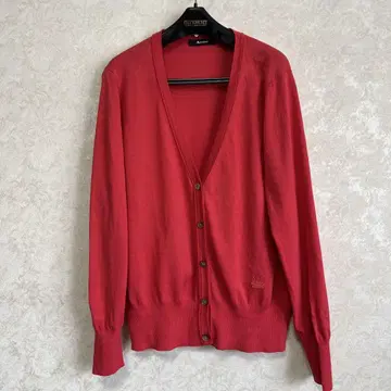 Aquascutum 핑크 레드 면100% 가디건 L