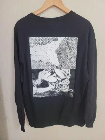 RYUSEI MAEDA 블랙 긴팔 티셔츠 XL