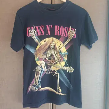 GUNS N' ROSES 엑셀 로즈 스켈레톤 티셔츠 M 사이즈