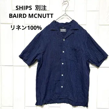 새상품급 쉽스 별주 BAIRD MCNUTT 린넨 100% 반팔 셔츠 S