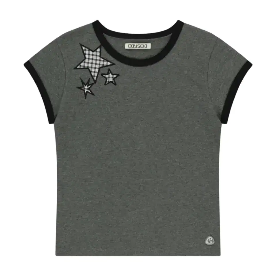 ★COYSEIO★ TRIPLE STAR RINGER TEE PASTEL BLUE / Gray Coyseio Triple Star Ringer Tee - Pastel Blue | International