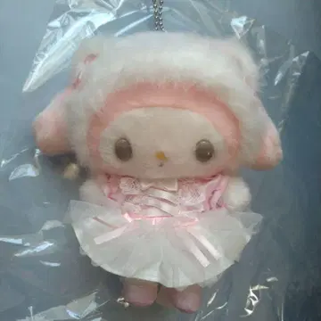 산리오 마이멜로디 화이트 고양이 발레리나 마스코트 홀더 개봉