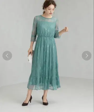 유나이티드 애로우즈 그린 라벨 티어드 레이스 원피스