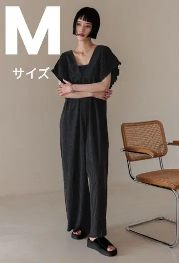 로리즈팜 요류 셔링 살로펫 M 사이즈 블랙
