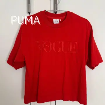 푸마 VOGUE 오버 사이즈 티셔츠 빨간색