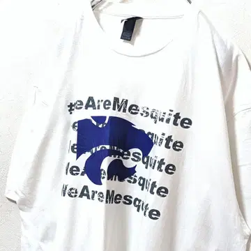 길단 #We Are 메스키트 로고 티셔츠 화이트 화이트 XL 구제 의류