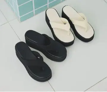 titvate 통굽 라운드토 플립플랍