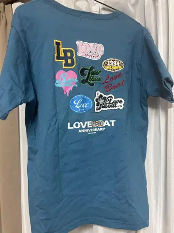 LOVE BOAT 반팔 티셔츠 블루 L 사이즈