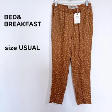 BED&BREAKFAST BB 팬츠 허리밴딩 브라운 안감 일본제