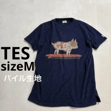 TES 파일 원단 엔드리스 써머 네이비 티셔츠 M