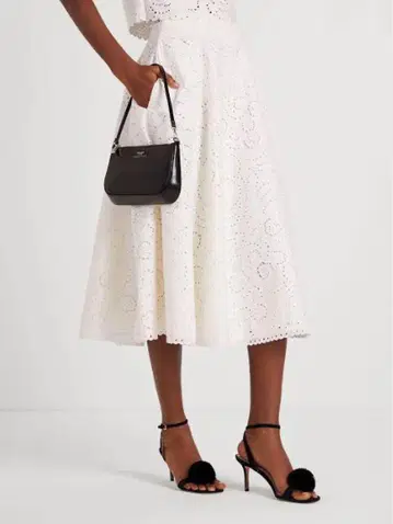 kate spade 케이트 스페이드 자수 화이트 플레어 스커트 화이트