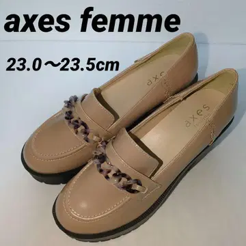 axes femme 플라 체인 비트 로퍼 M 사이즈 베이지