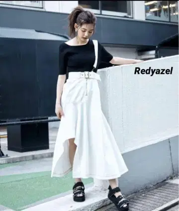 Redyazel 스커트 데님 아지메 플레어 스커트 M