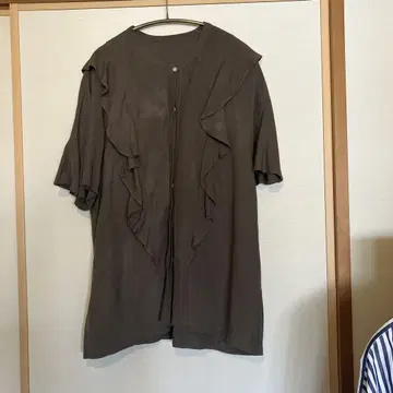 프레임워크 린넨 레이온 프릴 블라우스